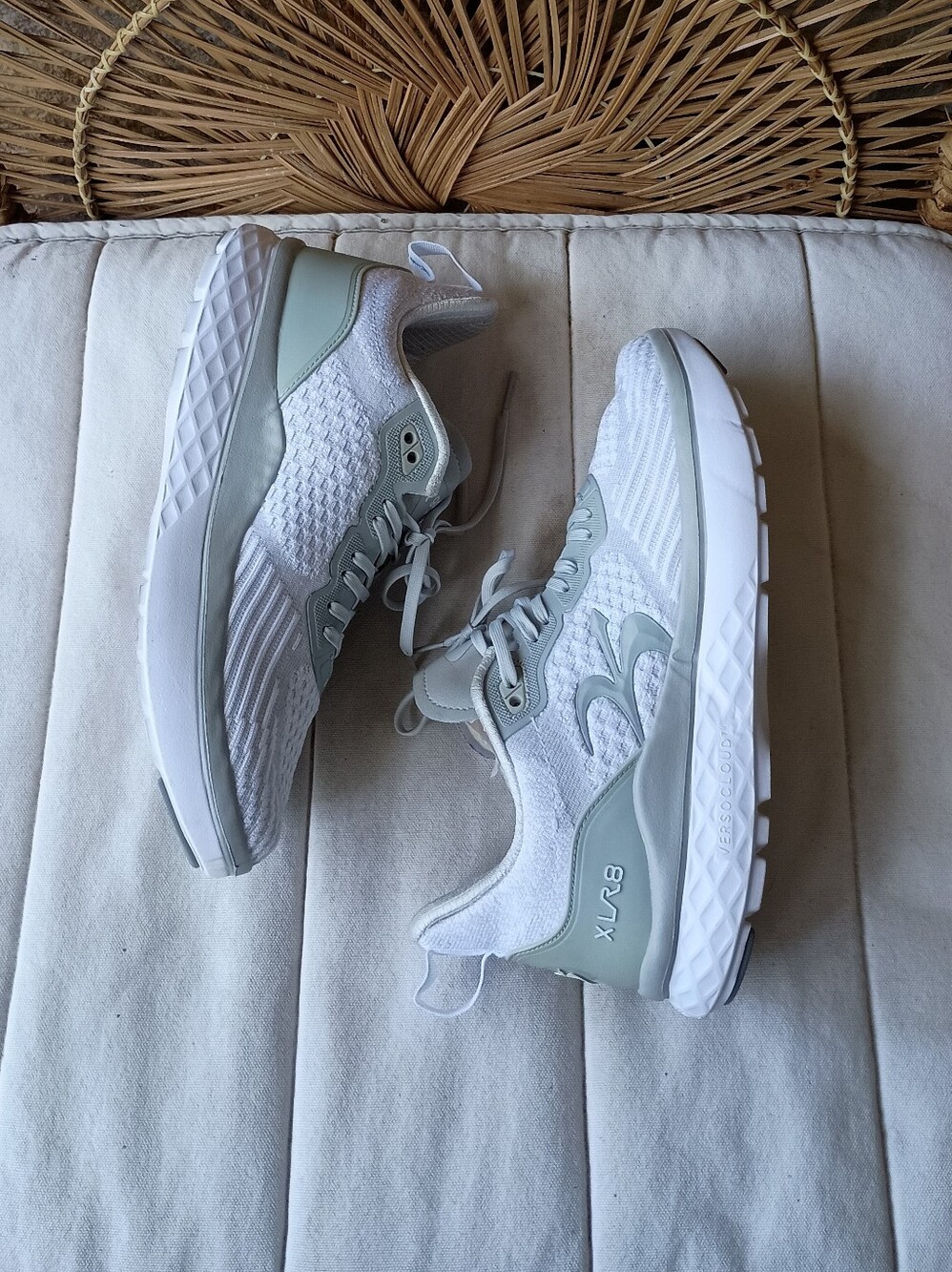 Gravity Defyer White & Light Gray Athletic Sneakers_10.5